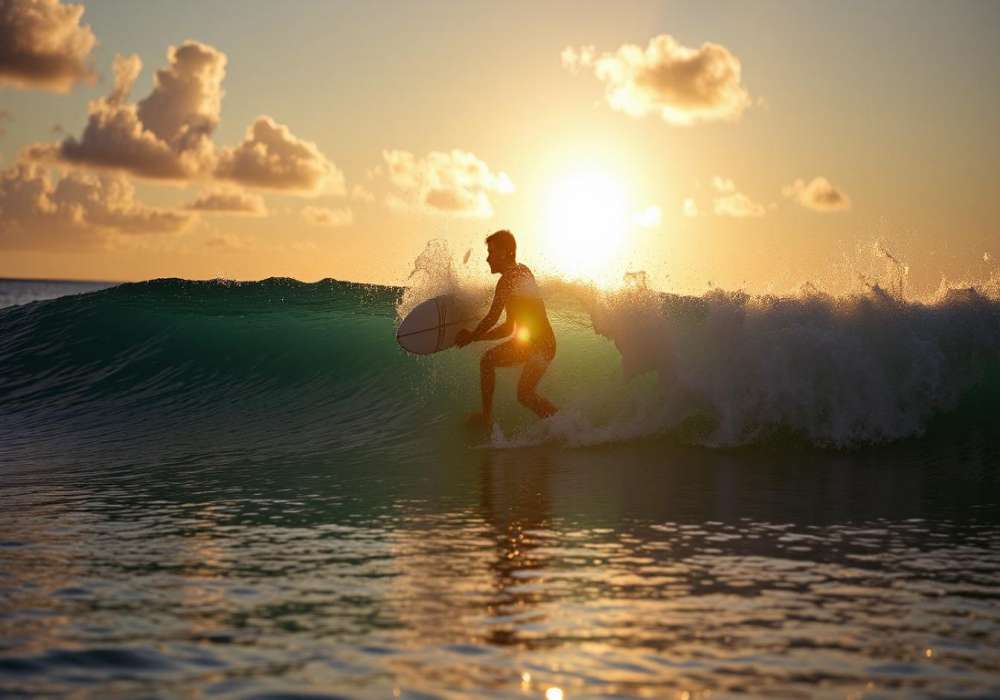 Surfing In Mauritius